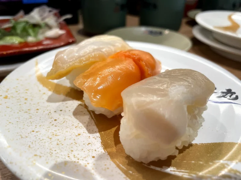 すし銚子丸パークシティ中野店の貝3貫